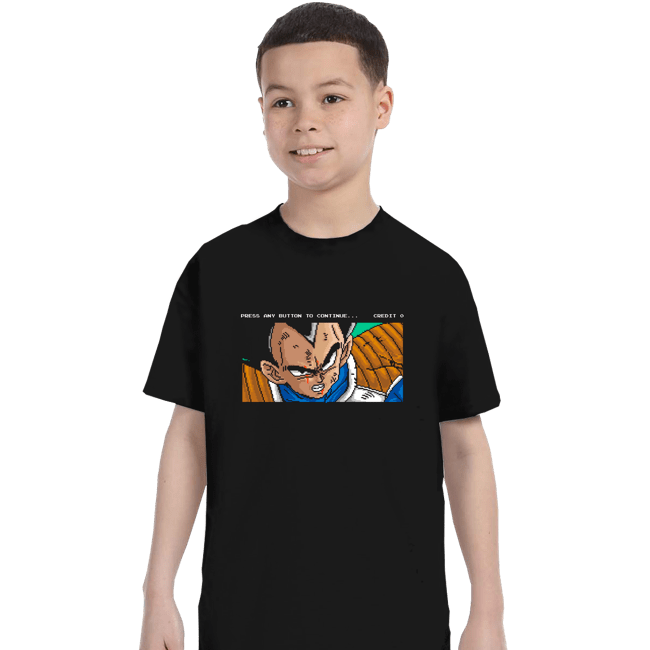 Shirts T-Shirts, Youth / XS / Black Vegeta Continue