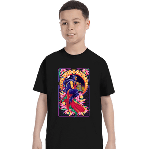 Daily_Deal_Shirts T-Shirts, Youth / XS / Black Ninja Art Nouveau Gaiden