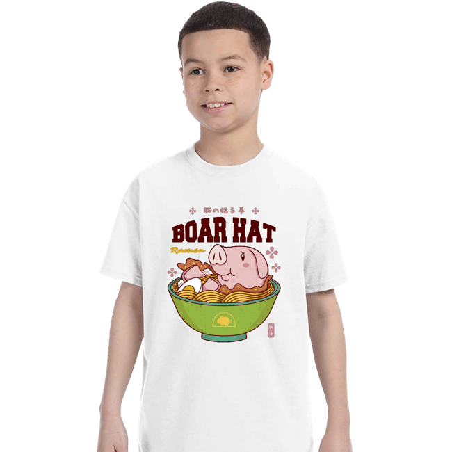 Shirts T-Shirts, Youth / XS / White Boar Hat Ramen
