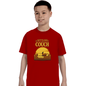 Daily_Deal_Shirts T-Shirts, Youth / XS / Red The Settlers Of The Couch