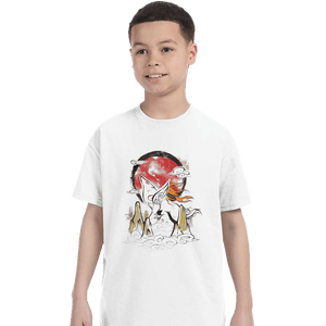 Shirts T-Shirts, Youth / XS / White Okami Ink