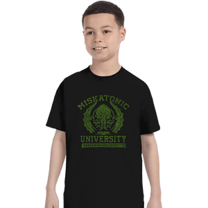 Shirts T-Shirts, Youth / XL / Black Miskatonic University
