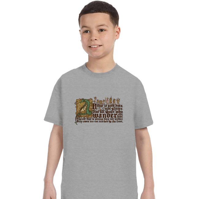 Daily_Deal_Shirts T-Shirts, Youth / XS / Sports Grey All That Is Gold Does Not Glitter