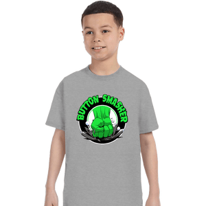 Shirts T-Shirts, Youth / XS / Sports Grey Button Smasher