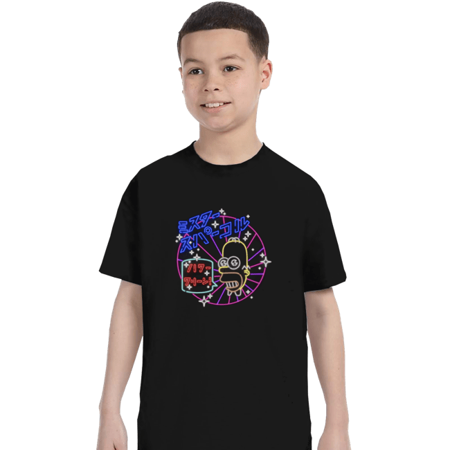 Daily_Deal_Shirts T-Shirts, Youth / XS / Black Neon Mr. Sparkle