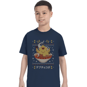 Shirts T-Shirts, Youth / XS / Navy Fat Chocobo Ramen Christmas Sweater
