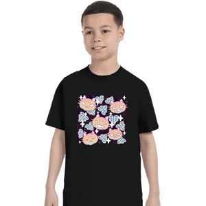 Daily_Deal_Shirts T-Shirts, Youth / XS / Black Pumpkin Cat Garden