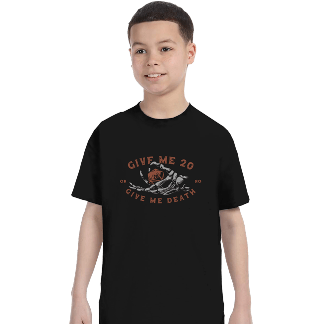 Shirts T-Shirts, Youth / XS / Black Give Me 20