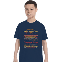 Load image into Gallery viewer, Shirts T-Shirts, Youth / XL / Navy The Bibliotecas Rap
