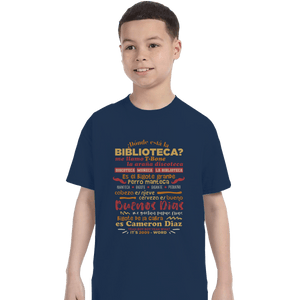 Shirts T-Shirts, Youth / XL / Navy The Bibliotecas Rap