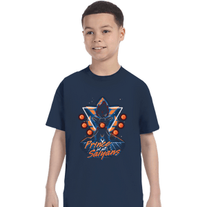Shirts T-Shirts, Youth / XS / Navy Retro Saiyan Prince