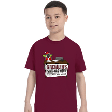 Load image into Gallery viewer, Shirts T-Shirts, Youth / XS / Maroon Gremlins Is A Christmas Movie

