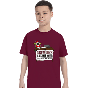 Shirts T-Shirts, Youth / XS / Maroon Gremlins Is A Christmas Movie