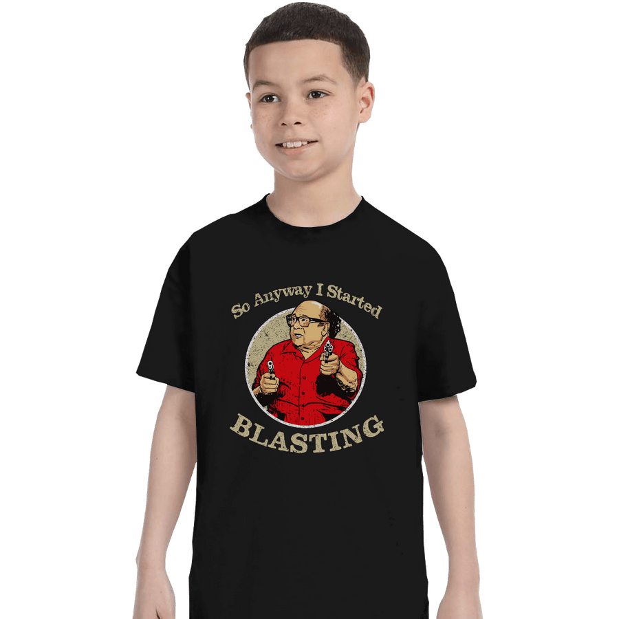 Shirts T-Shirts, Youth / XS / Black Anyway I Started Blasting