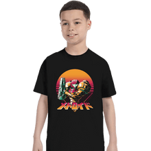 Load image into Gallery viewer, Secret_Shirts T-Shirts, Youth / XS / Black Retro Space Hunter
