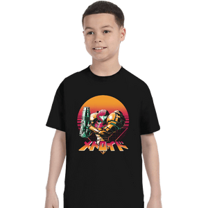 Secret_Shirts T-Shirts, Youth / XS / Black Retro Space Hunter