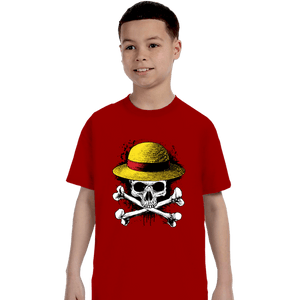 Secret_Shirts T-Shirts, Youth / XS / Red Skeleton Mugiwara