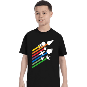 Shirts T-Shirts, Youth / XS / Black Scifi Streaks