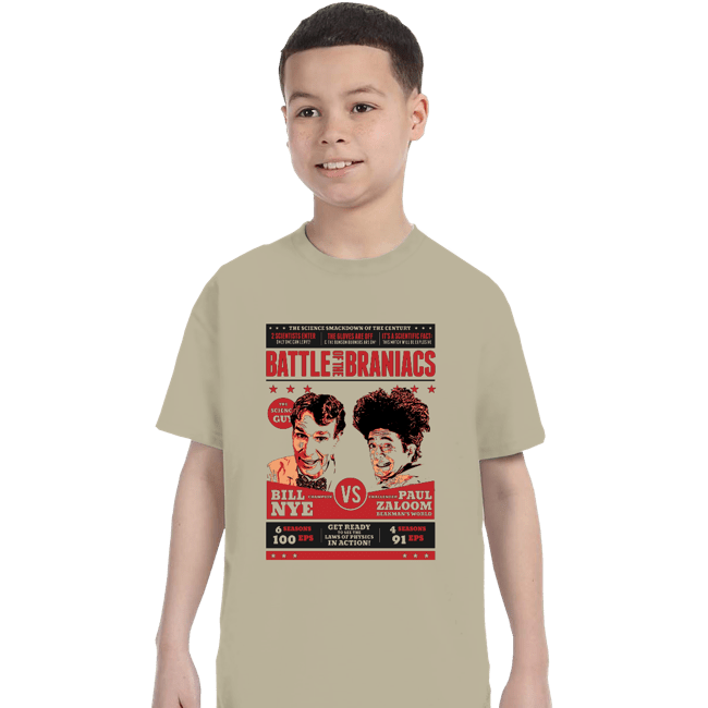 Daily_Deal_Shirts T-Shirts, Youth / XS / Sand Battle Of The Braniacs