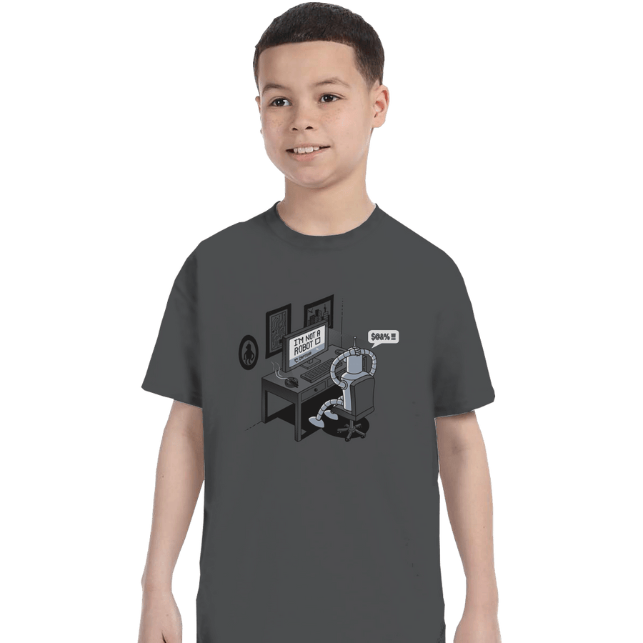 Shirts T-Shirts, Youth / XL / Charcoal Robot Problems