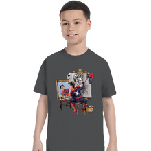 Load image into Gallery viewer, Daily_Deal_Shirts T-Shirts, Youth / XS / Charcoal Spidey Portrait
