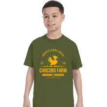 Load image into Gallery viewer, Shirts T-Shirts, Youth / XS / Military Green Chocobo Farm

