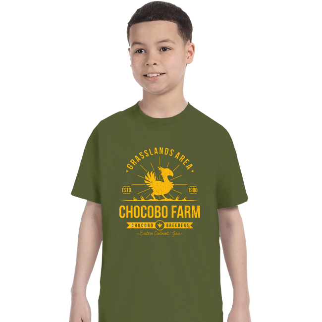 Shirts T-Shirts, Youth / XS / Military Green Chocobo Farm