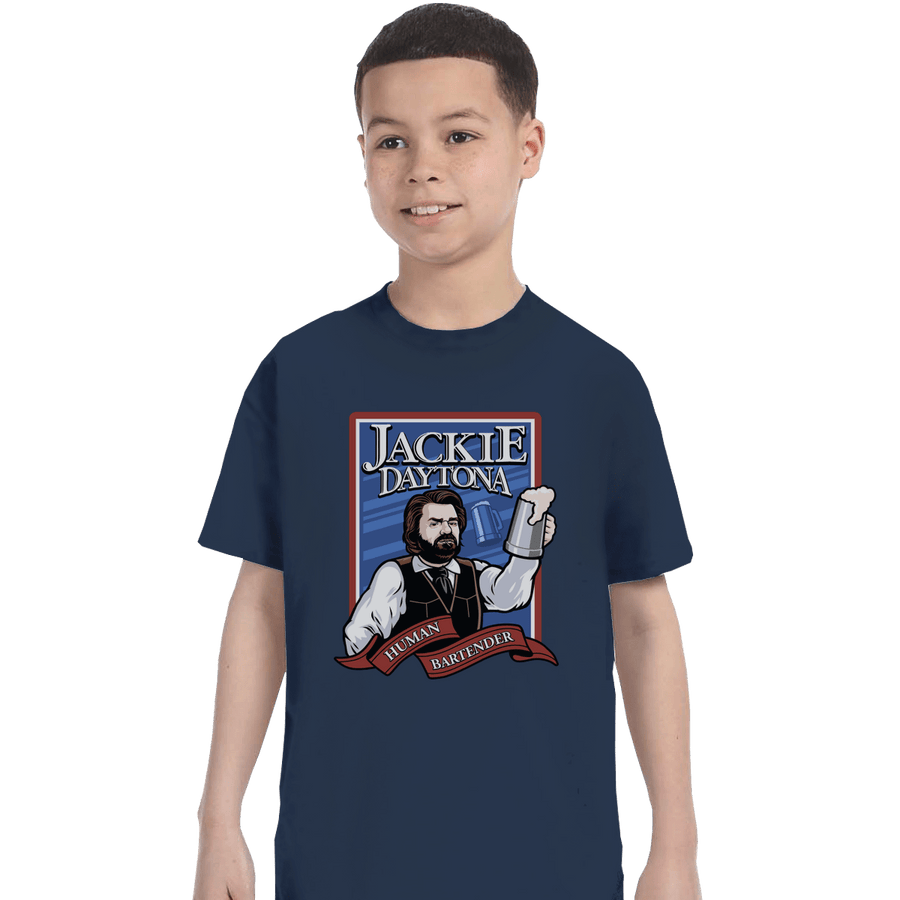 Shirts T-Shirts, Youth / XL / Navy Jackie Daytona - Regular Human Bartender