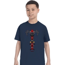 Load image into Gallery viewer, Daily_Deal_Shirts T-Shirts, Youth / XS / Navy Totem Of Spiders
