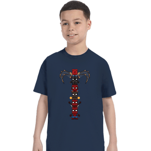 Daily_Deal_Shirts T-Shirts, Youth / XS / Navy Totem Of Spiders