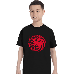 Secret_Shirts T-Shirts, Youth / XS / Black Three Headed Dragon