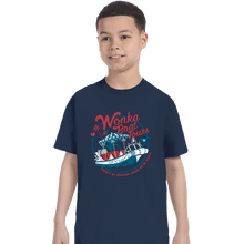 Load image into Gallery viewer, Daily_Deal_Shirts T-Shirts, Youth / XS / Navy Wonka Boat Tours
