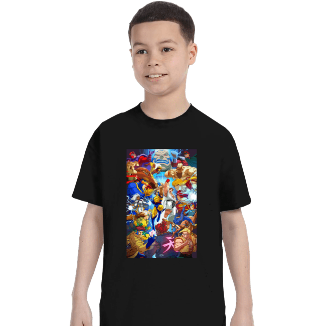 Shirts T-Shirts, Youth / XS / Black X-Men VS Street Fighter