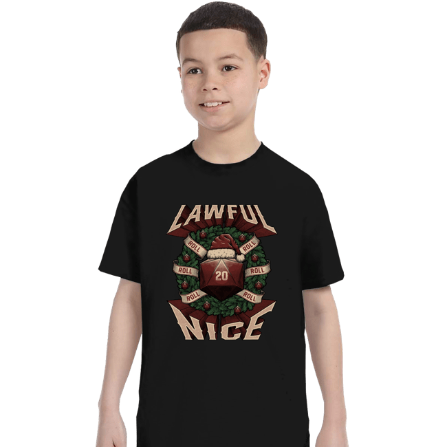 Shirts T-Shirts, Youth / XS / Black Lawful Nice Christmas