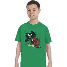 Load image into Gallery viewer, Shirts T-Shirts, Youth / XS / Irish Green Echidna Vs Hedgehog
