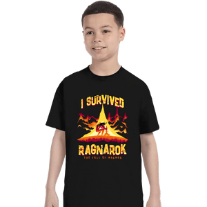 Daily_Deal_Shirts T-Shirts, Youth / XS / Black I Survived Ragnarok