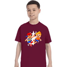 Load image into Gallery viewer, Secret_Shirts T-Shirts, Youth / XS / Maroon Lucas &amp; Ness
