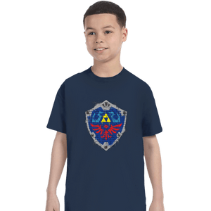 Secret_Shirts T-Shirts, Youth / XS / Navy Shield Spray