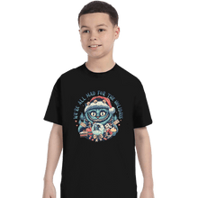 Load image into Gallery viewer, Secret_Shirts T-Shirts, Youth / XS / Black Christmas Cat
