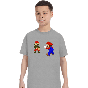 Shirts T-Shirts, Youth / XS / Sports Grey Mario Spider-Meme