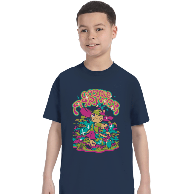 Secret_Shirts T-Shirts, Youth / XS / Navy Catnip Farmer