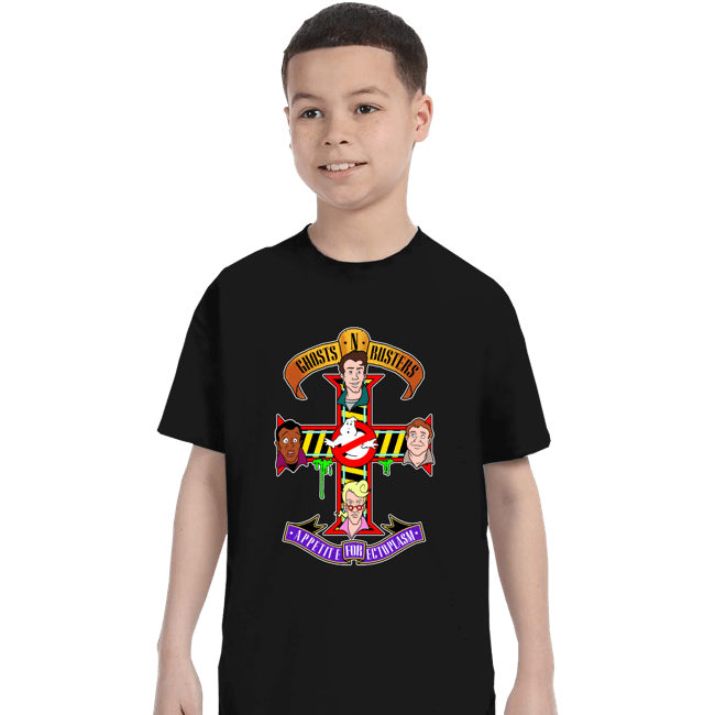 Daily_Deal_Shirts T-Shirts, Youth / XS / Black Ghosts N Busters