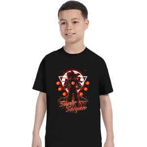 Shirts T-Shirts, Youth / XS / Black Retro Super Saiyan