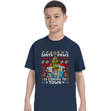 Load image into Gallery viewer, Daily_Deal_Shirts T-Shirts, Youth / XS / Navy Santa Paws Bluey Sweater
