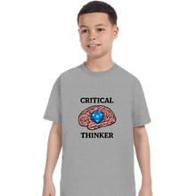 Load image into Gallery viewer, Secret_Shirts T-Shirts, Youth / XS / Sports Grey Critical Thinker
