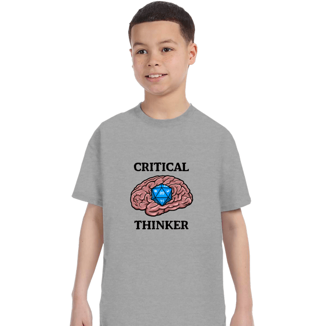 Secret_Shirts T-Shirts, Youth / XS / Sports Grey Critical Thinker