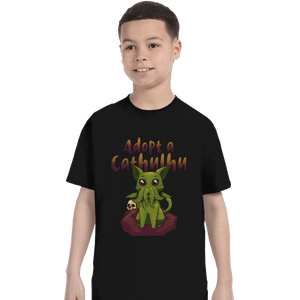 Shirts T-Shirts, Youth / XL / Black Adopt A Cathulhu