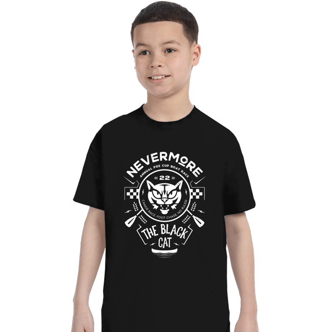 Shirts T-Shirts, Youth / XS / Black The Black Cat Canoe Emblem