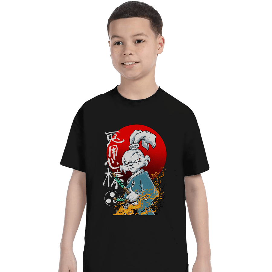 Shirts T-Shirts, Youth / XL / Black Fighter Rabbit