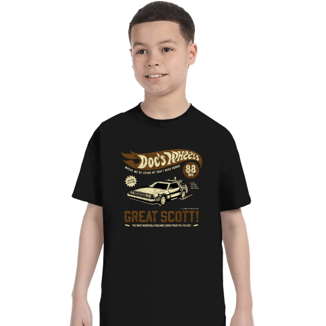 Daily_Deal_Shirts T-Shirts, Youth / XS / Black Doc's Wheels